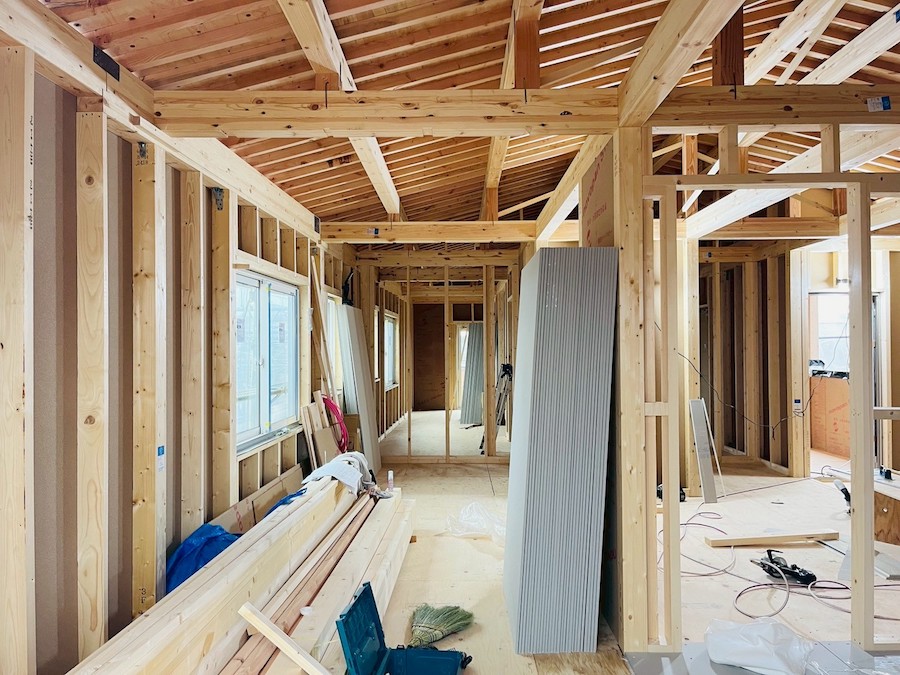 ⑥小屋組み